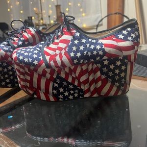 Ego and Greed Stars & Stripes Platform Maryjanes